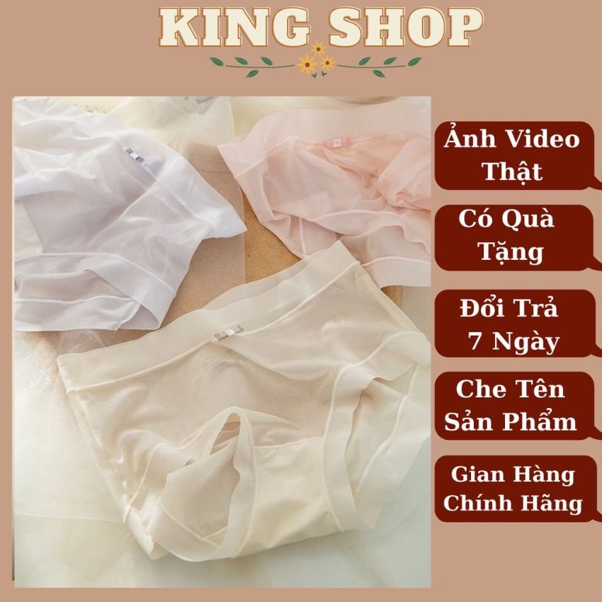 Quần lót nữ xuyên thấu,quần chíp nữ thun lạnh siêu mỏng mềm mại tôn dáng sexy Kingshop - L896