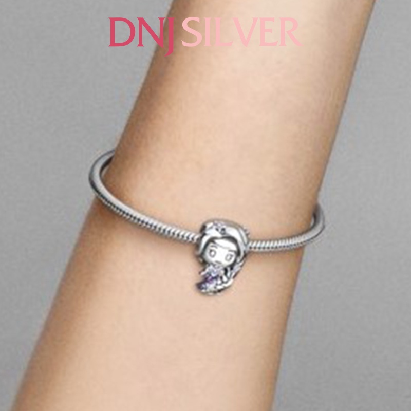 [Hàng cao cấp] Charm bạc 925 cao cấp, hàng chuẩn bạc - Charm Disney Tangled Rapunzel thích hợp để mix vòng tay charm