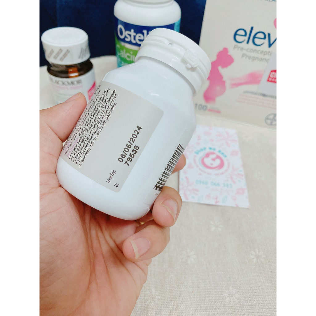 [Tem Chemist] COMBO BẦU ÚC - BỘ TỨ Vitamin Úc - ELEVIT bầu, CANXI bầu, DHA bầu, SẮT bầu ÚC