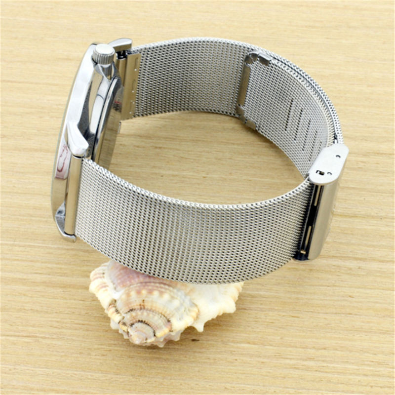 Dây Đeo Đồng Hồ Bằng Thép Không Gỉ Dạng Lưới Kích Thước 04Mm 10 12 13 14 15 16mm 17mm 18mm 19mm 20mm 21mm 22mm 23 24mm