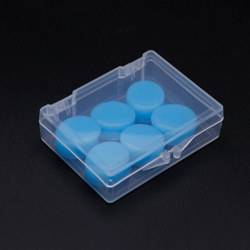 Set 6 Nút Bịt Tai Bằng Silicone Mềm Chống Nước Chống Ồn Bảo Vệ Tai Khi Đi Bơi