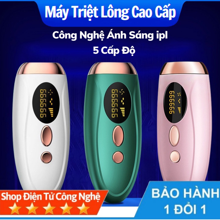 Máy triệt lông IPL 990000 xung sử dụng công nghệ cao kết hợp trẻ hóa làn da hàng chính hãng