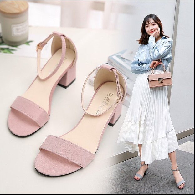 CÓ SẴN Giày cao gói nữ gót 5.5cm size 33-39 CÓ ẢNH THẬT Ở CUỐI