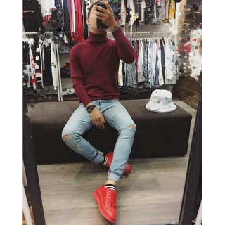 Áo len cổ lọ nam (ảnh shop chụp )