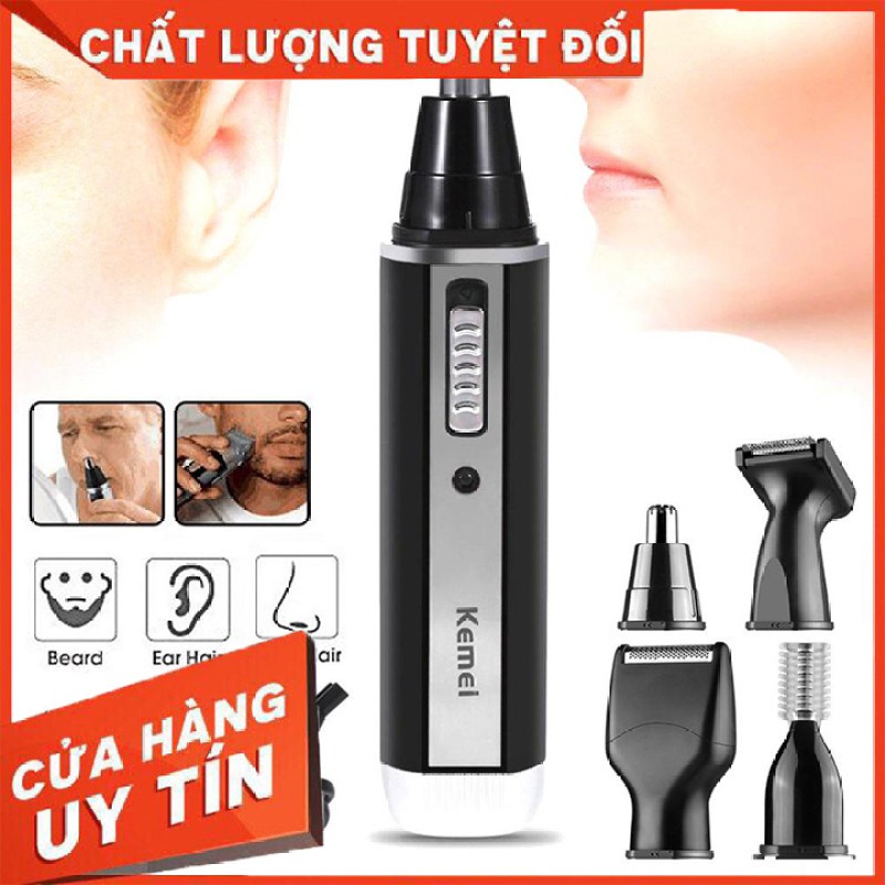 [SALE CUỒNG NHIỆT] Máy tỉa lông mũi kiêm cạo râu KM 6630 4 trong 1 cao cấp FREESHIP đơn hàng từ 99k