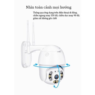 Camera quay 360, Camera chống trộm hồng ngoại, Camera tự xoay 360 độ - Camera Hình Cầu Chống Nước Xoay 360 Độ 1920x1080P