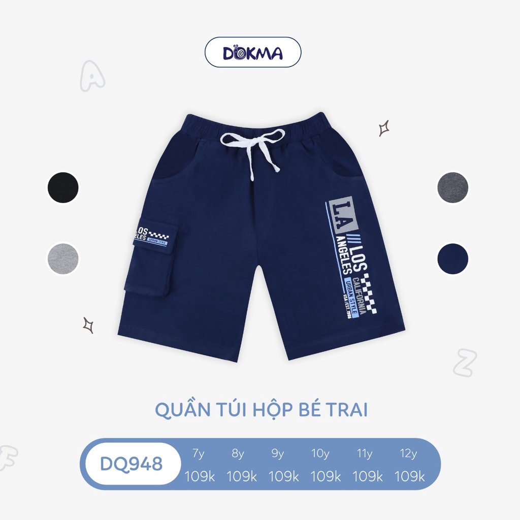 Quần túi hộp bé trai Dokma DQ948 (Sz 7-12y)