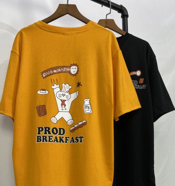 ÁO THUN MÈO ĐẦU BẾP UNISEX TAY LỠ FORM RỘNG AU024 | BigBuy360 - bigbuy360.vn