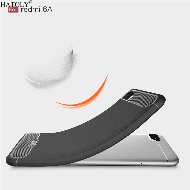 Ốp Lưng Xiaomi Redmi 6A Dẻo Cacbon Phay Xước chống sốc