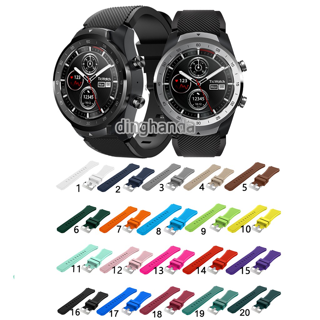 Dây Đeo Silicon Cho Đồng Hồ Thông Minh Ticwatch Pro E2 S2 GTX