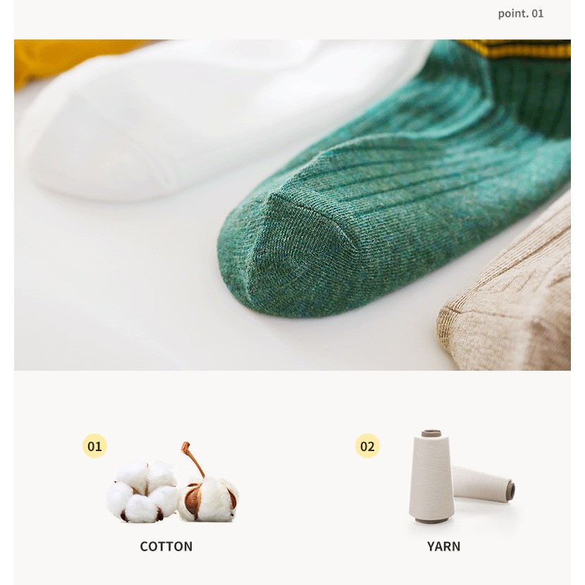 GB229-Combo 2 đôi tất vớ nữ cotton kháng khuẩn Giá 70k