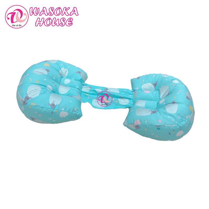 Gối cánh tiên cho bầu cao cấp, giúp nâng đỡ bụng bầu giảm đau lưng, vải cotton satin hàn quốc đẹp, mềm mát