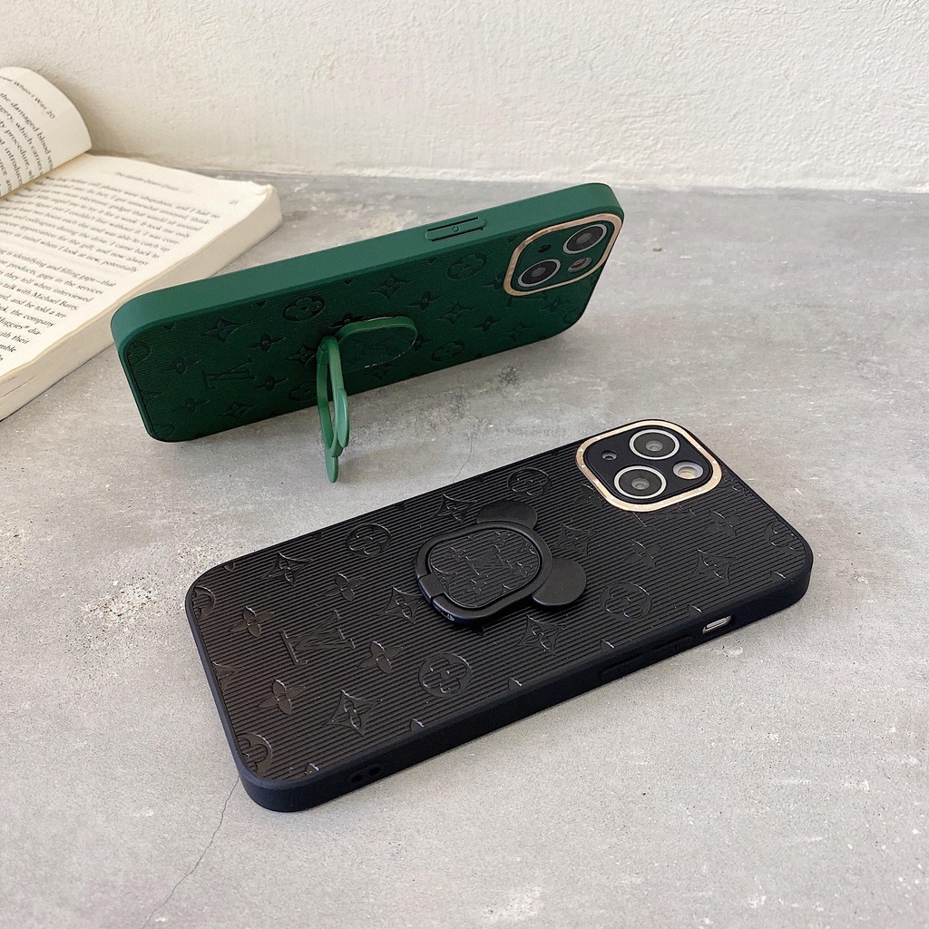 Ốp điện thoại da in hoạ tiết LV cho iphone 13 12 11 Pro Max X XS XR Xs MAX 7 8 plus