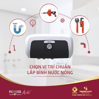 (BH 10 NĂM)Bình nước nóng Rossi Arte RAT 15L, 20L, 30L SL (Bình ngang) chính hãng 100%