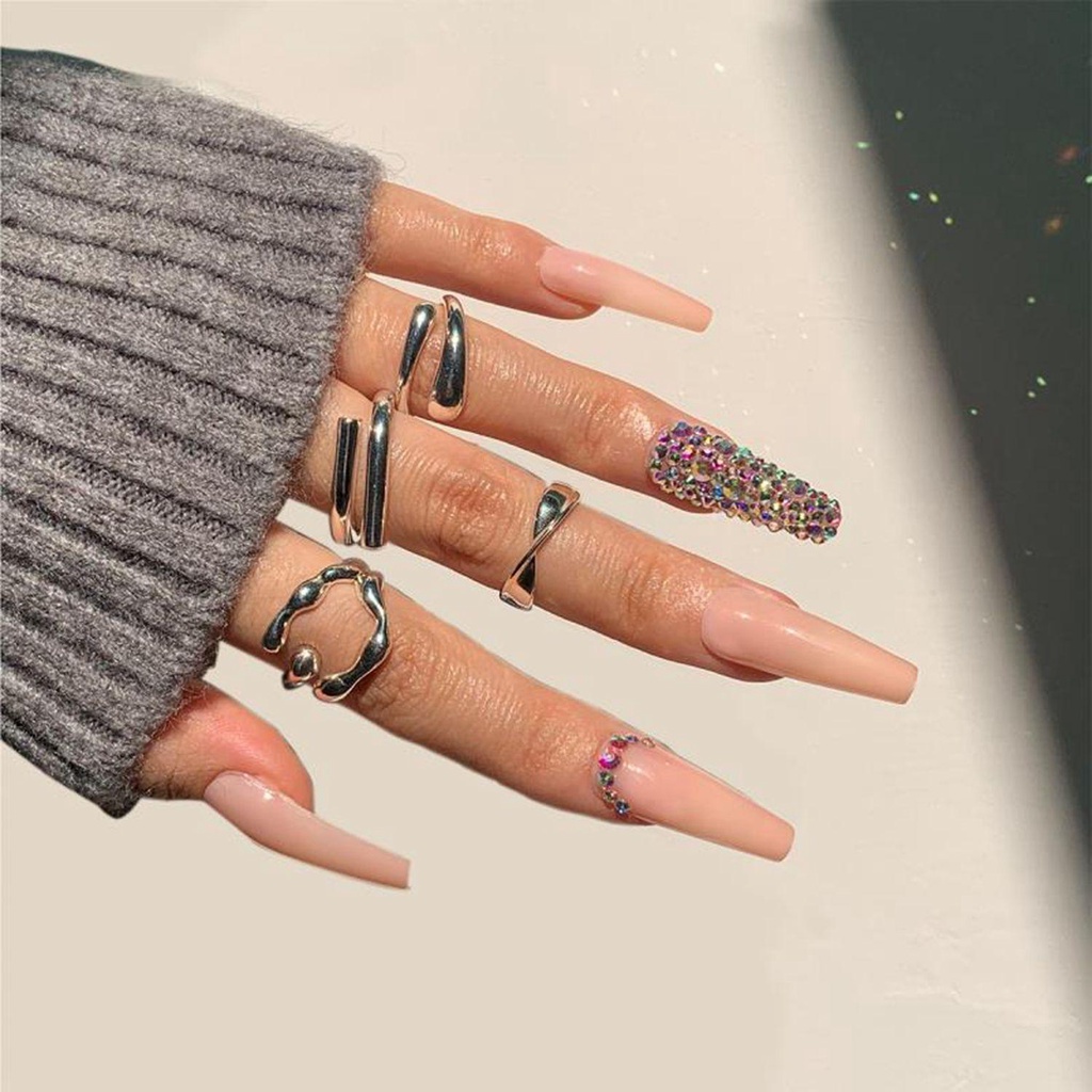 Hộp 24 Móng Tay Giả Che Phủ Toàn Diện Chất Lượng Cao