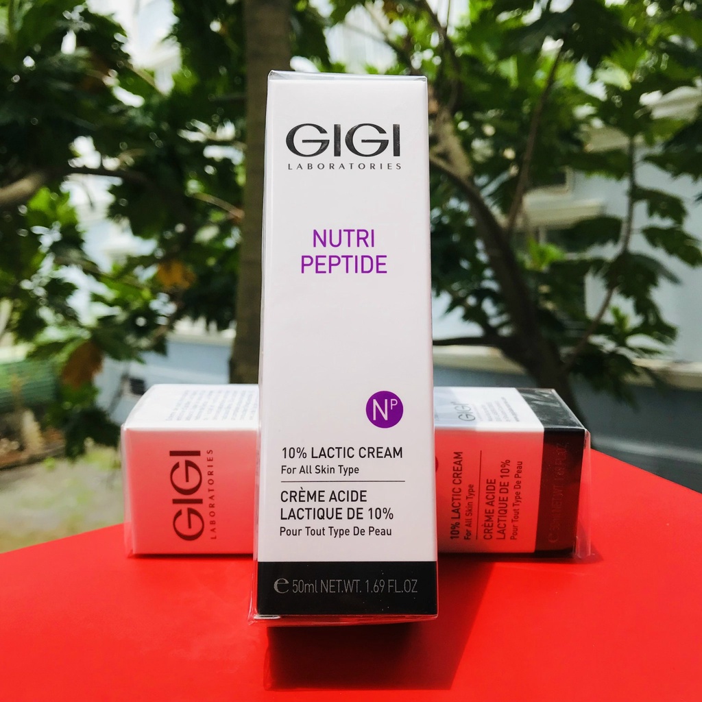 Kem dưỡng tẩy da chết, làm sáng da, mờ thâm: GIGI Nutri Peptide 10% Lactic Cream