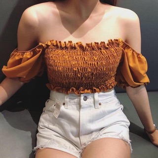 Bẹt vai nhúng chỉ croptop