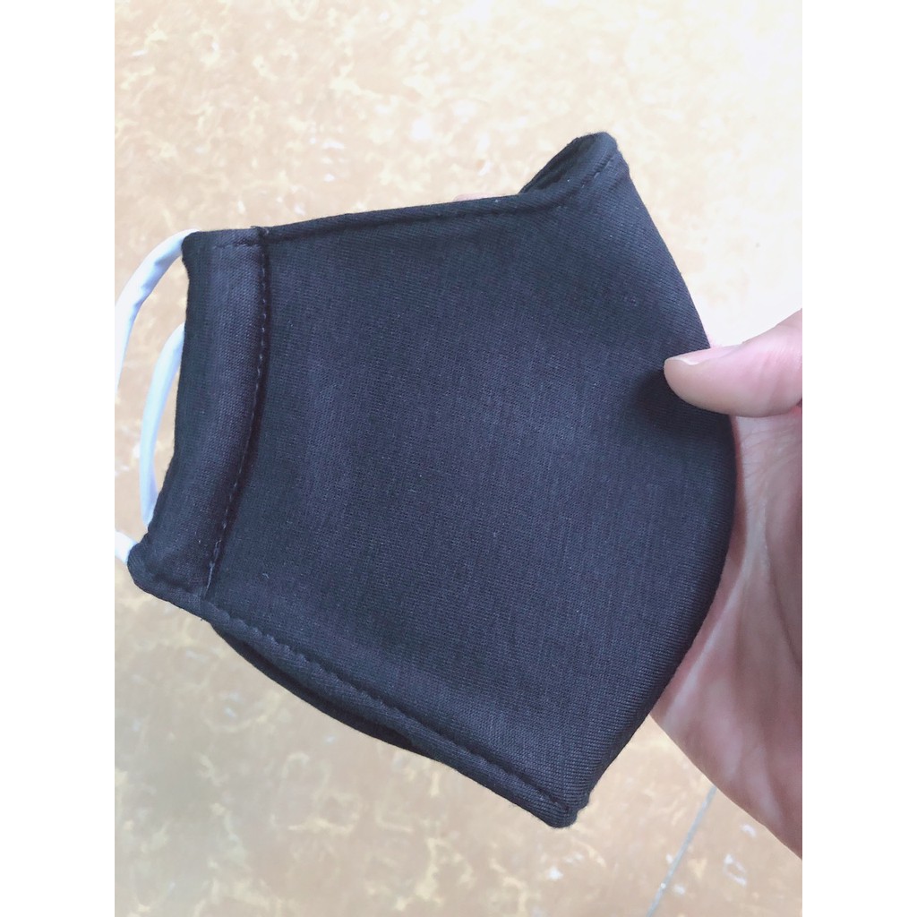 Khẩu trang đen trơn HÀN QUỐC ( 3 lớp ) | BigBuy360 - bigbuy360.vn