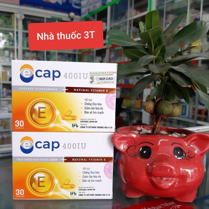 Ecap 400 Vitamin e thiên nhiên, giảm lão hoá, giảm nhăn da, chống oxy hóa, bảo vệ tim mạch. | BigBuy360 - bigbuy360.vn