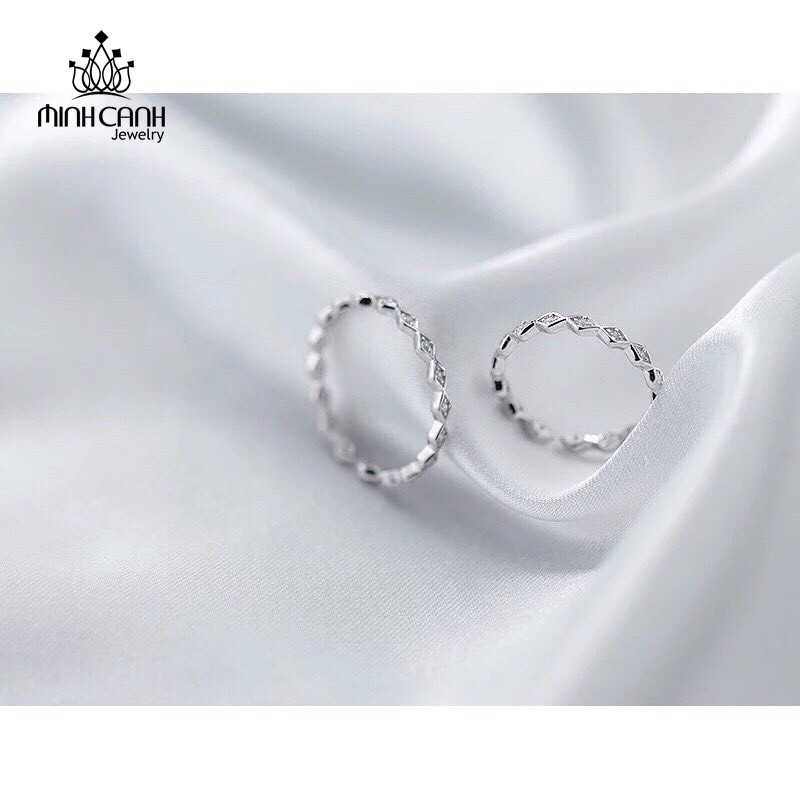 Nhẫn Bạc Nữ Zích Zắc Đính Đá Freesize - Minh Canh Jewelry