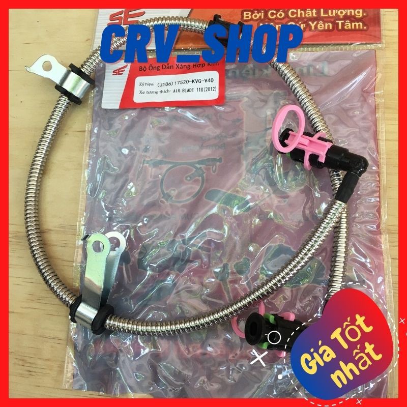 Dây Dẫn Xăng Xe Máy ❤️𝑭𝑹𝑬𝑬𝑺𝑯𝑰𝑷❤️Ống Dẫn Xăng Air Blade Có Bọc Thép Không Gỉ Chống Chuột Cắn Dây