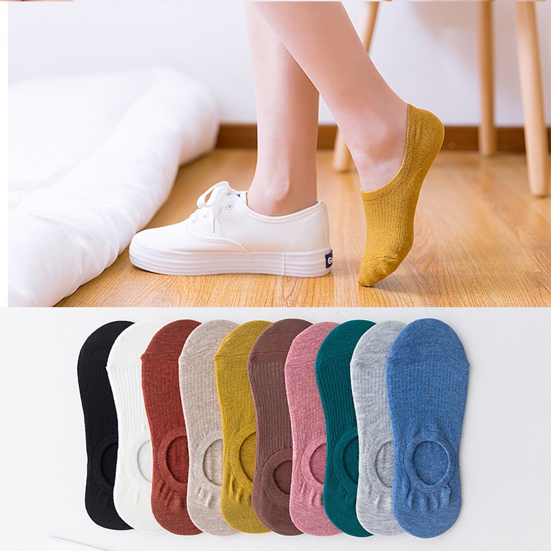 Tất bàn chân nam nữ vớ thể thao màu trơn phong cách Hàn Quốc trẻ trung năng động thời trang thu hè LUMINA TN031