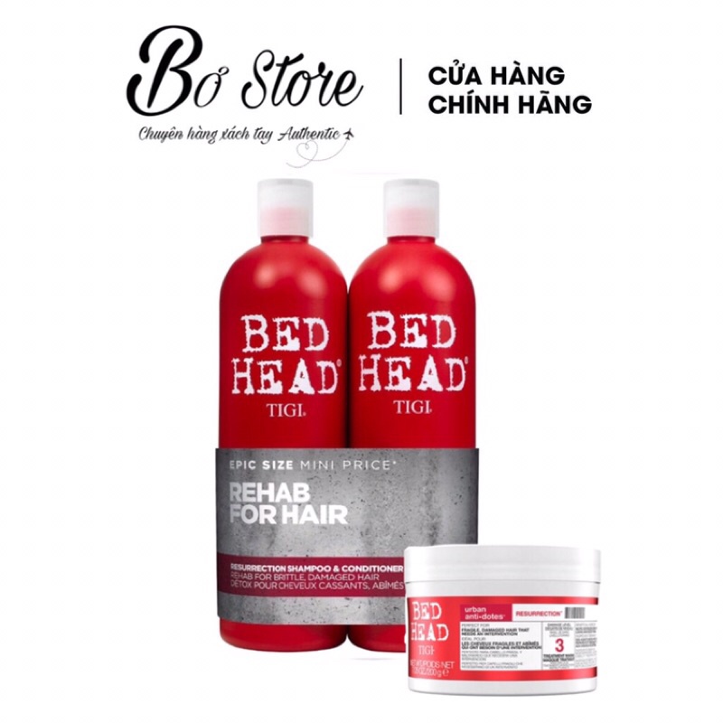 Combo cặp gội xả Tigi Đỏ 1500ml và ủ tóc Tigi Đỏ