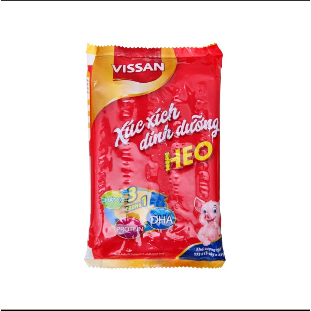 Xúc Xích Heo Dinh Dưỡng Vissan gói 175g (5 cây x 35g). | BigBuy360 - bigbuy360.vn