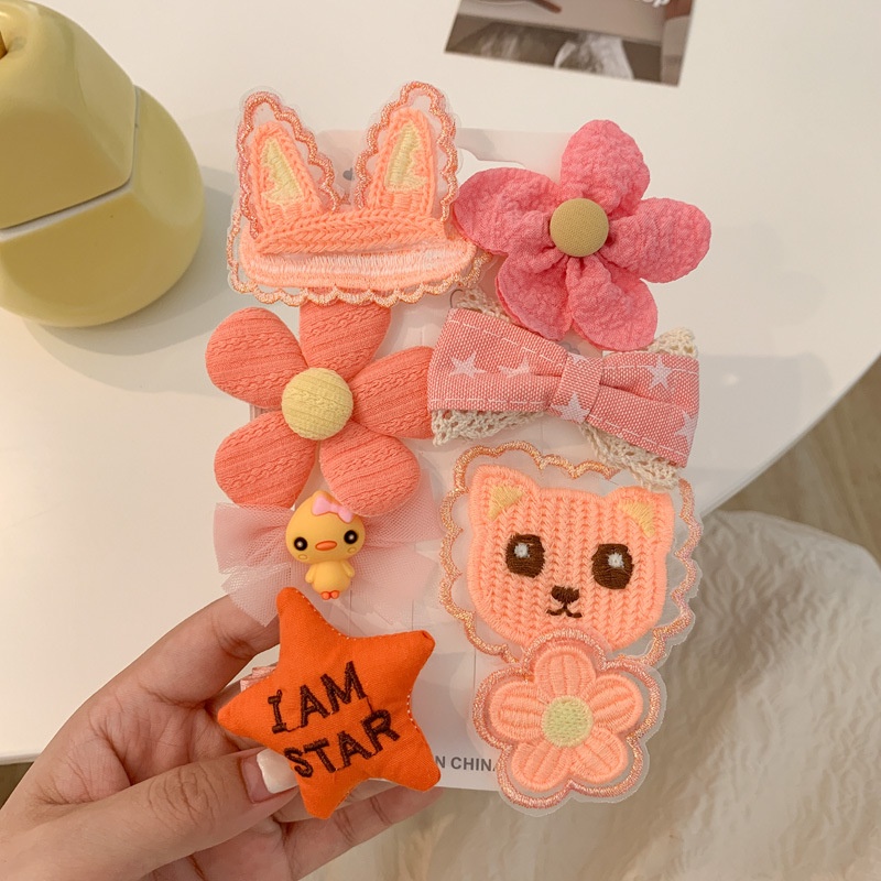 Set 8 Kẹp Tóc Nơ Xinh Xắn Cho Bé Gái