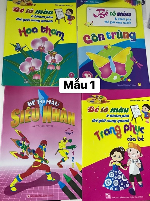 [Xả kho] Combo 8 quyển tô màu cho bé giao ngẫu nhiên