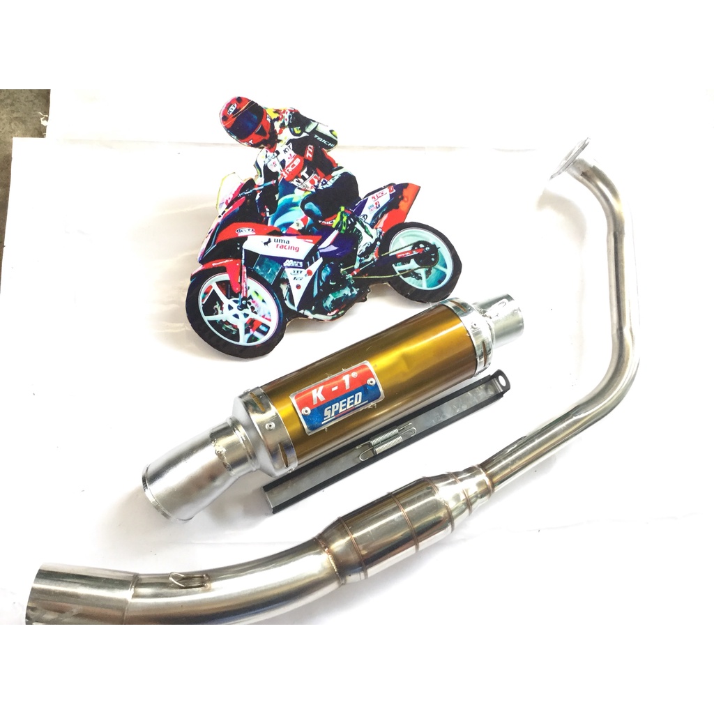 Pô K1 VÀNG cổ bầu hơi inox exciter, winer, sonic, raider, satria, gsx, FZ, CBR, TFX, R15