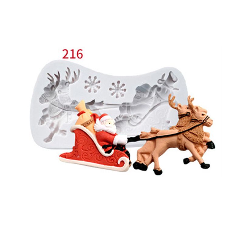 Bộ 4 Khuôn Silicone Làm Bánh Tạo Hình Cây Thông Giáng Sinh 3D Độc Đáo Tiện Dụng