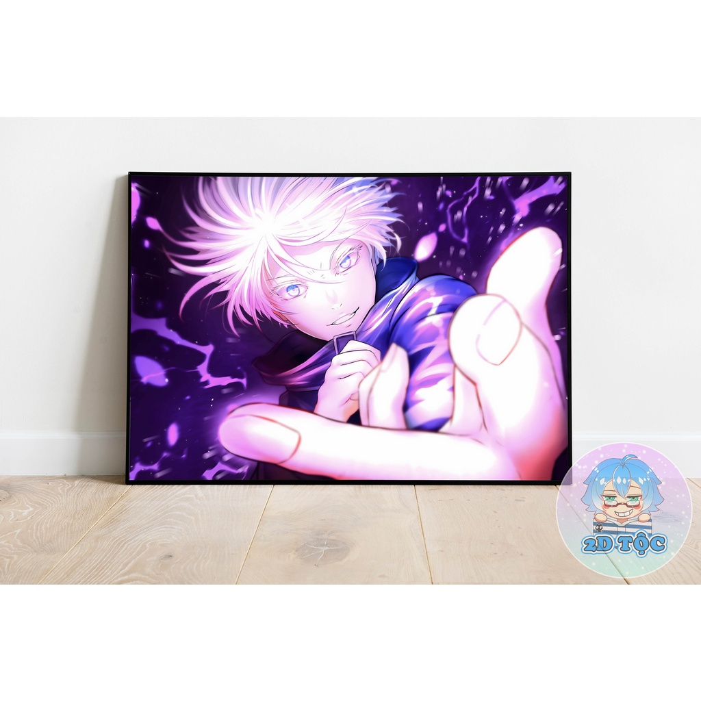 TRANH POSTER A3 GOJO SATORU  ANIME MANGA JUJUTSU KAISEN CHÚ THUẬT HỒI CHIẾN CHẤT LIỆU GIẤY CAO CẤP - 2D TỘC SHOP