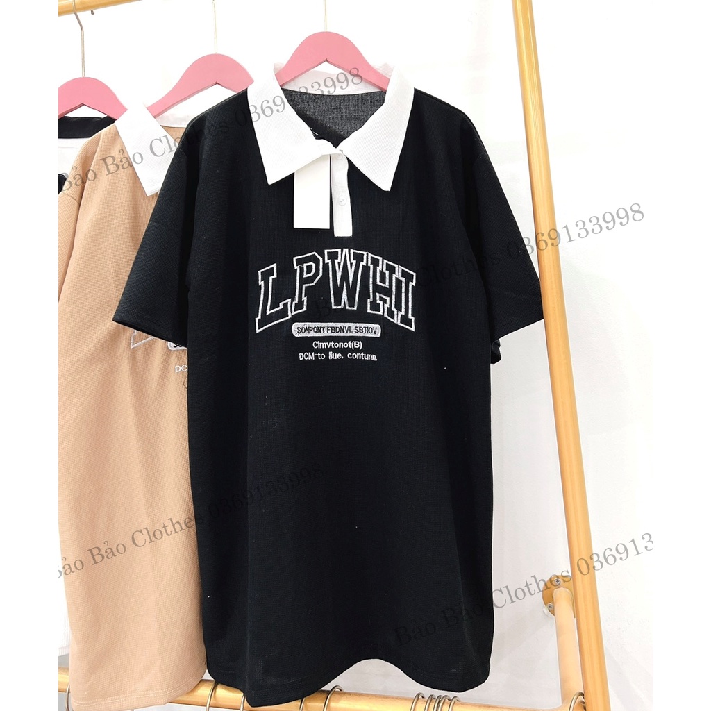 Áo Thun Polo Nam Nữ  Form Rộng PLWHI Vải Dày Mịn Thoáng Mát Thiết Kế Thời Trang Kiểu Dáng Năng Động