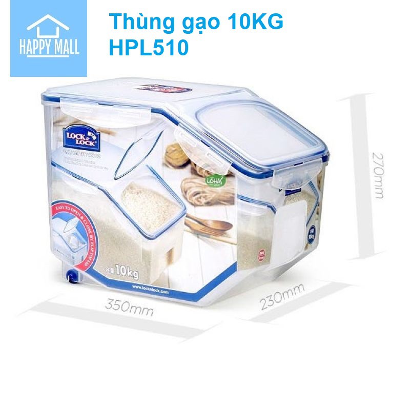 Thùng đựng gạo Lock&amp;Lock Special 5L HPL700 - 10Kg HPL510