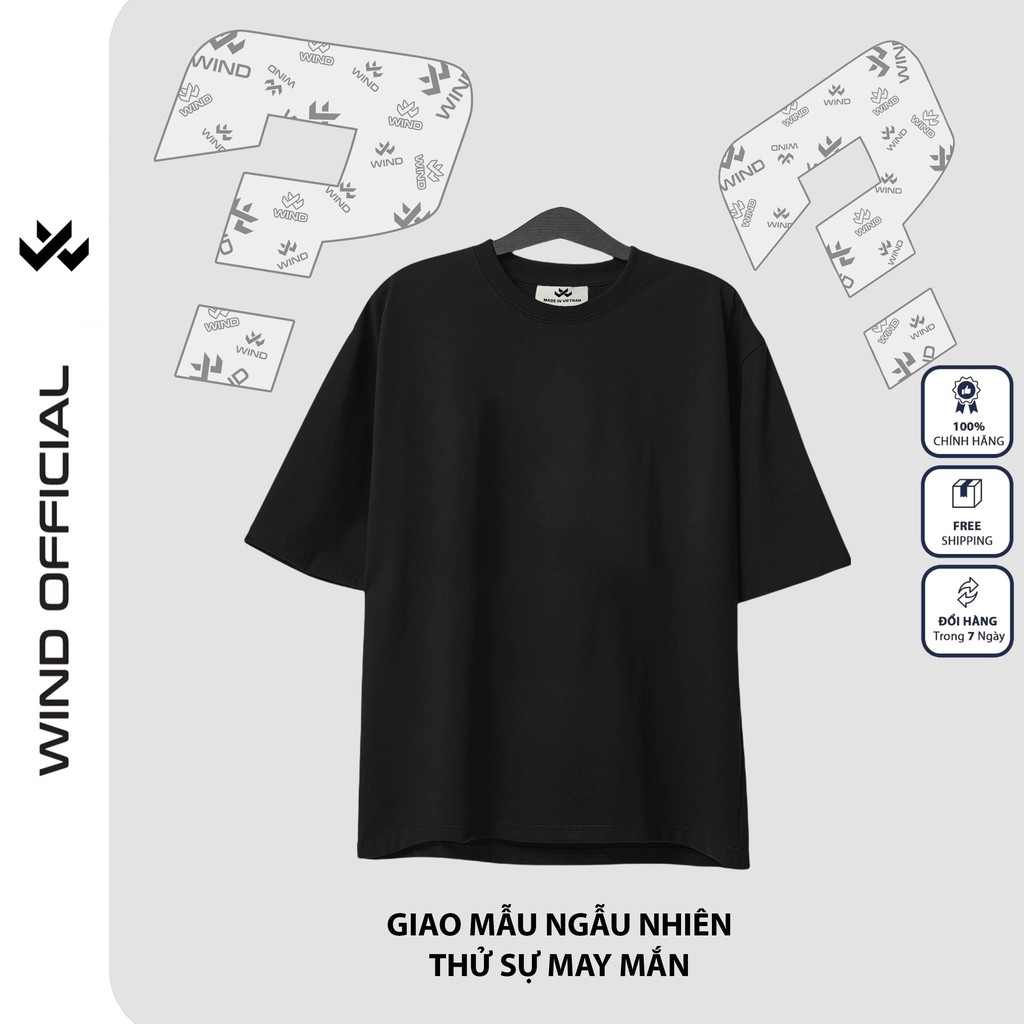 Áo thun tay lỡ Unisex W WIND form rộng nam nữ Ngẫu Nhiên thử sự may mắn oversize ulzzang
