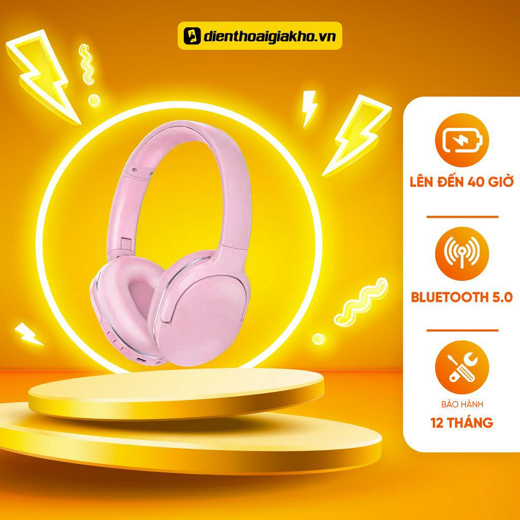 Tai nghe chụp tai không dây cao cấp Baseus Encok Wireless Headphone D02 Pro - ĐEN/ HỒNG