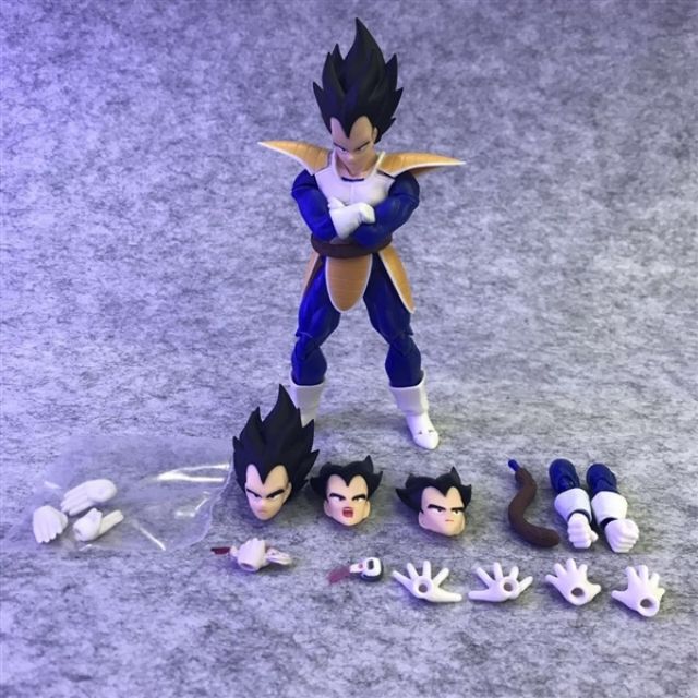 [Xả hàng tăng doanh số]Mô hình khớp cử động Dragon Ball SHF Vegeta Fighting Suit Bida cao 16cm