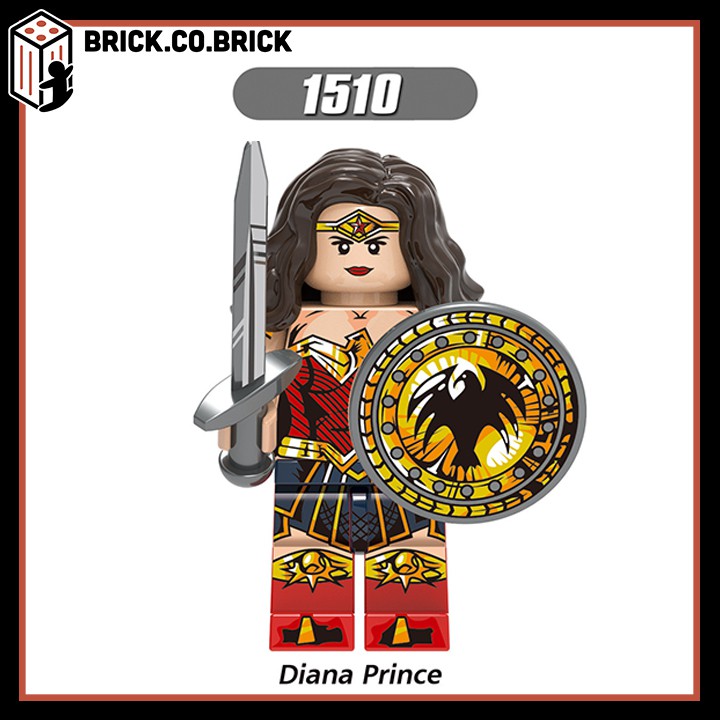 X0288 - Đồ chơi lắp ráp minifigures và nonlego - Nhân vật Wonder Woman- Nữ thần chiến binh- Diana Prince, Cheetah,Steve
