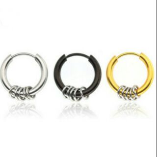 Bông tai Sơn Tùng khoen tròn vòng tròn nhỏ inox