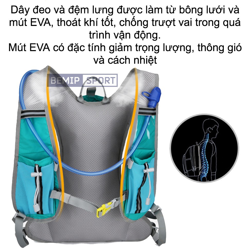 Balo chạy bộ Marathon, balo leo núi, đạp xe NEW THE WAY thế hệ mới, chống thấm, thoát khí tốt, nhiều ngăn