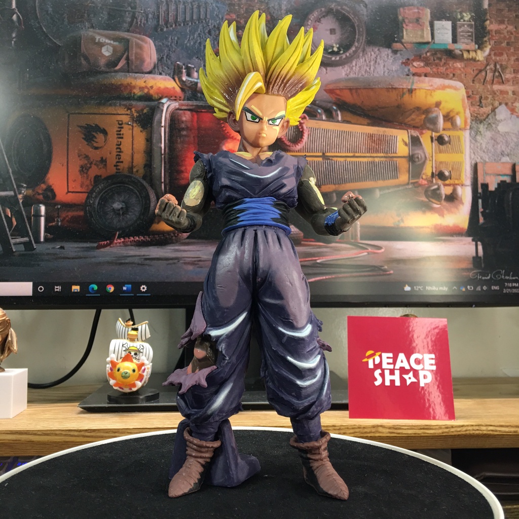 Mô hình Gohan 2D Dragon Ball Z  22Cm Anime Manga Bảy viên ngọc rồng Decor trang trí bàn học bàn làm việc phòng ngủ MH29