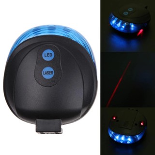 Đèn Xe Đạp Chiếu Hậu - Đèn Led 7 Chế Độ Và Laser 2 Chế Độ