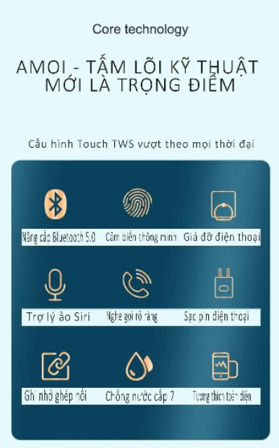 TAI NGHE BLUETOOTH HIỆU AMOI 5.0 cao cấp