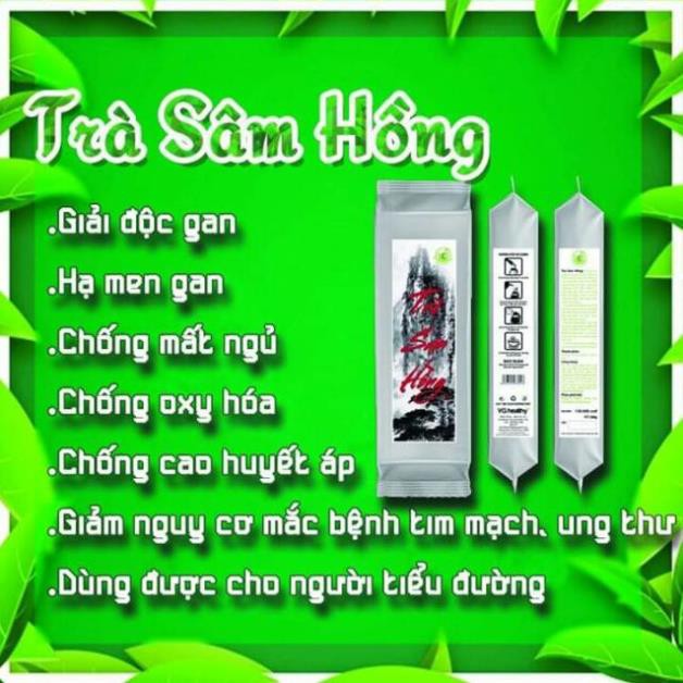 Trà Sâm Hồng 500g tặng gói bột ngâm chân - An thần ngủ ngon, giảm đau đầu chóng mặt - trà sam hồng