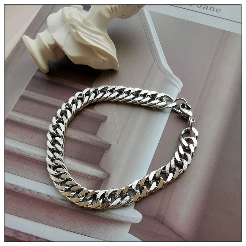 Vòng đeo tay thép titan màu trơn phong cách đơn giản hợp thời trang