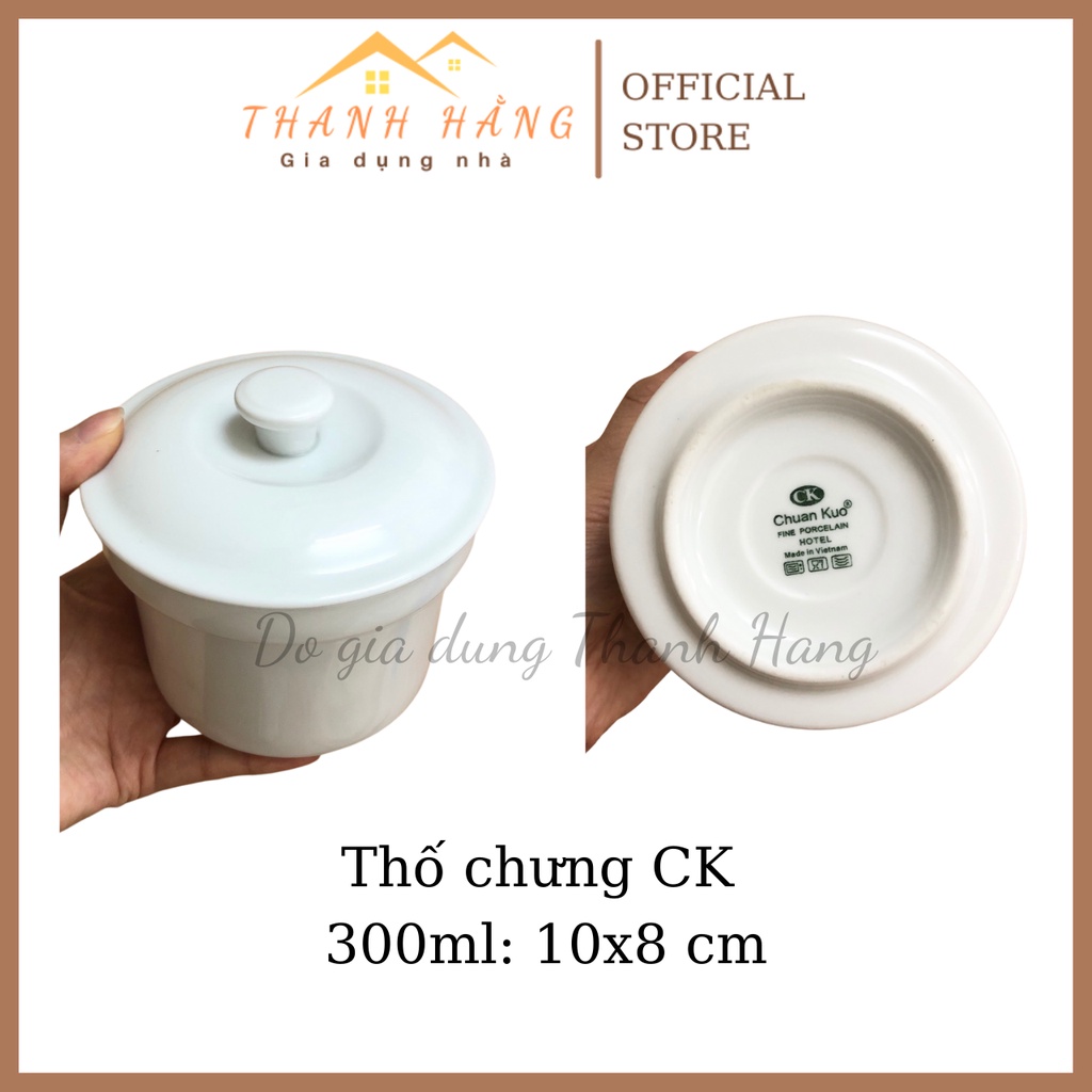 Thố chưng sứ ohio, CK trắng thố sứ thố chưng yến bằng sứ cao cấp hũ ăn chè, bánh