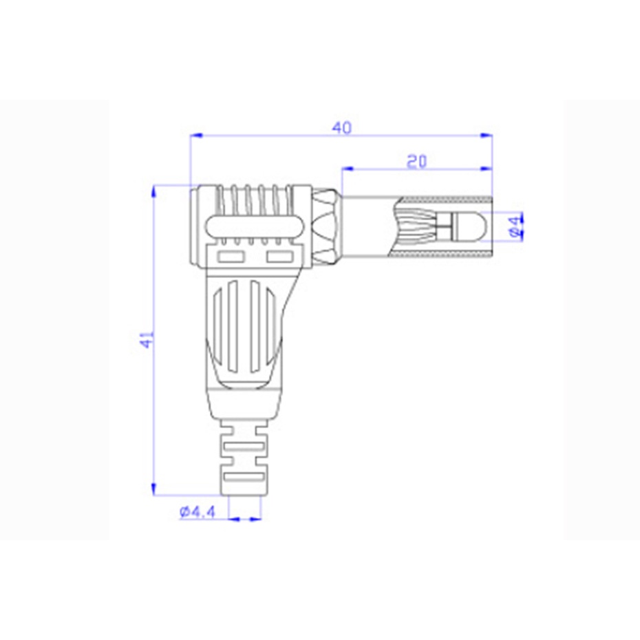 1 Cặp Dây Điện Thử Điện Vạn Năng Cách Nhiệt Góc Phải 4mm Màu Đỏ / Đen