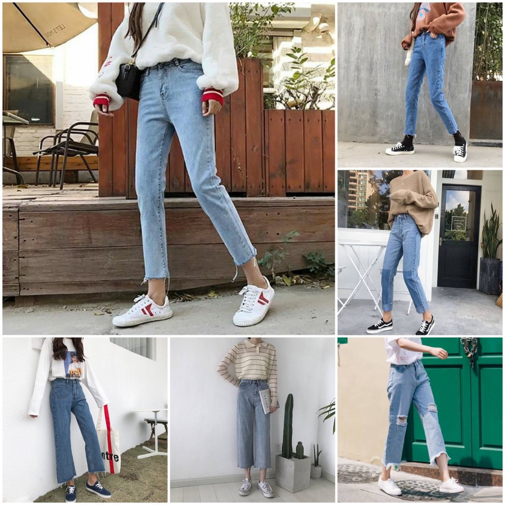 Hàng Sẵn_ Quần baggy lưng cao quần kẻ sọc dáng lững