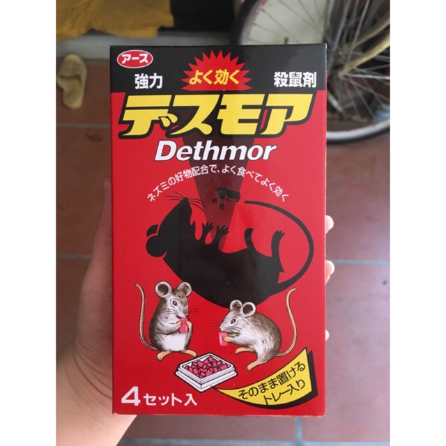 Thuốc Diệt Chuột Dethmor Nhật Bản Hộp 4 Khay Hàng Nhật Nội Địa